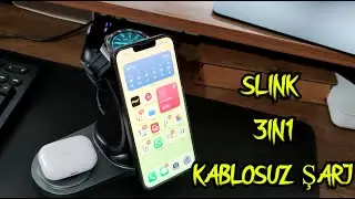 S Link 15W 3 in 1 Magsafe Kablosuz Şarj Cihazı