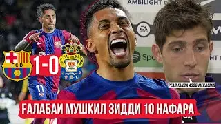 Довар ғалабаро дуздидан хост, аммо натавонист | БАРСЕЛОНА 1-0 ЛАС-ПАЛМАС