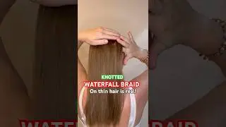 Knotted waterfall braid step by step 