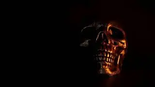 Skull Shining In Dark template Black screen (non-copyright)