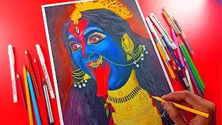 Kali Mata Drawing 🥰😇 | Time-lapse 🔥