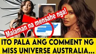 FRIENDSHIP GOALS ! Miss Universe Australia May MALAMANG comment sa post na video ni Rabiya Mateo|