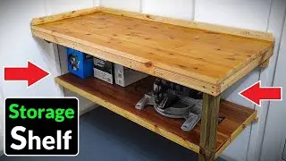 Making a Workbench Storage Shelf from Scrap Wood! (Workshop Storage Ideas)