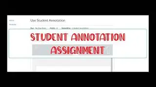 Student Annotation Assignment - Canvas Quick Tip