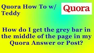 How to get the grey divider in a Quora post or answer?