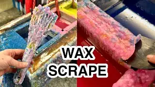 very satisfying wax scraping and asmr cleaning