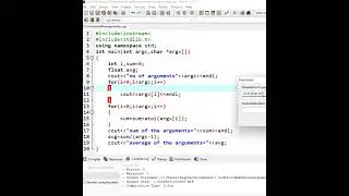 finding the sum and average of parameters using command line arguments