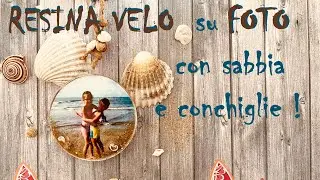 Per l'albero di natale, RESINA VELO su FOTO con sabbia e conchiglie HD