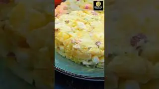 Картофельный салат. Вкусная заправка для салата. Салат рецепт. #рецепты #рецепт #shorts
