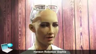 Hanson Robotics’ Sophia humanoid robot with robotic arm and Intel Realsense