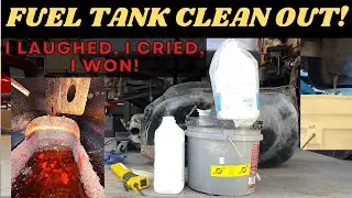 HOW TO CLEAN A  RUSTED FUEL TANK - car sitting for years (dirty job)