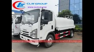 ISUZU NMR 5000liters 304 food grade stainless steel potable water truck ready shipping to Ghana