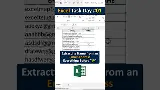 Excel Task Day #01 In Telugu | How to Extract Name #excel