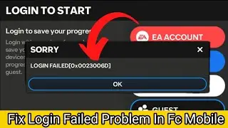 How to Fix FIFA Mobile Login Failed Problem | How To Fix SORRY LOGIN FAILED in FC Mobile