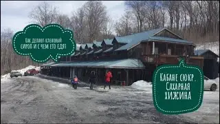 Как готовят кленовый сироп в Канаде. Сахарный домик. Cabane à sucre. Хижина в лесу.