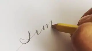 Pencil Calligraphy Technique by Crooked Calligraphy