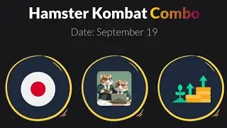 20 September Hamster Kombat Combo | Hamster Kombat Daily Combo Card #Hamster