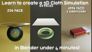 How to create Viral Cloth Simulation 3D Animation in Blender under 4 minutes! | Blender 3D Animation