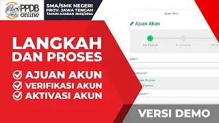 CARA DAFTAR PPDB ONLINE SMA/SMK NEGERI PROVINSI JAWA TENGAH TAHUN AJARAN 2023/2024 | VERSI DEMO #01