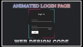 Animated Login  Page Webpage | HTML & CSS | Web Design Code