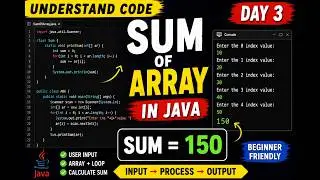 How to Find Sum of Array in Java | Beginner Friendly (Step-by-Step) - 2026