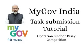How to Upload on MyGov Website 2025 | Task Submission Guide (Using Operation Sindoor Essay)