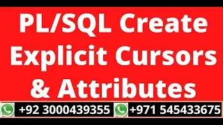 8.PL/SQL Explicit cursors
