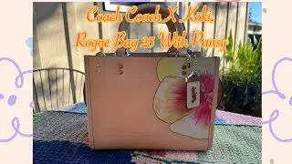 Coach X Kōki, Rogue Bag 25 In Original Natural Leather With Pansy review