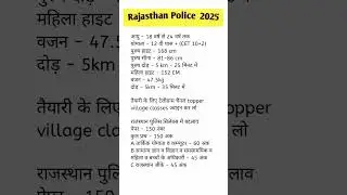 Rajasthan Police constable syllabus 2025 || Rajasthan Police constable New vacancy 2025 