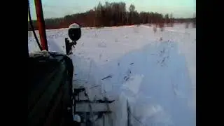 Съемка из кабины бульдозера ДТ-75 
