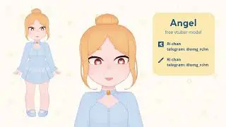 [Live2D showcase] Chibi angel (free vtuber model)
