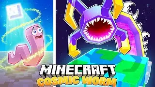 I Survived 100 Days as a COSMIC WORM in HARDCORE Minecraft!