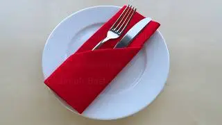 Servietten falten: Bestecktasche - Einfache Deko für Hochzeit oder Geburtstag 🍽