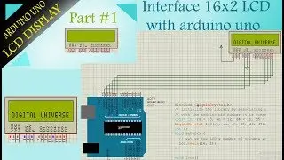 How to interface 16x2 LCD display with Arduino UNO  in Proteus? 
