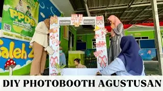 Tutorial membuat photobooth dari kardus untuk Agustusan.