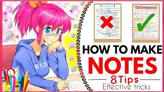 HOW TO MAKE THE BEST STUDY NOTES 📚 Smart Note Taking Tips |Tips for neat and efficient note taking