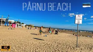 Pärnu Beach, Estonia  -  Full Walking Tour  [4K]