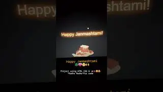 Janmashtami special Project  Part - 2💕 #janmashtami #krishna #codingprojects #htmlcss #html #css #js