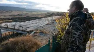 Опустевшее Тайганское водохранилище