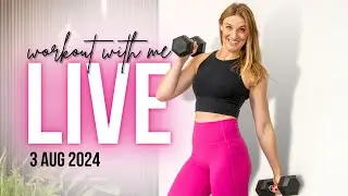 30-minute Full Body Strength Training w/ Dumbbells | GIANT SETS!