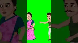 husband waife cartoon character #greenscreendesign #animation