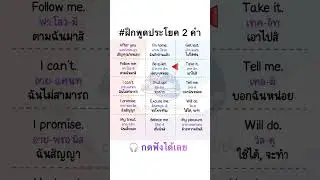 ฝึกพูดประโยค 2 คำ