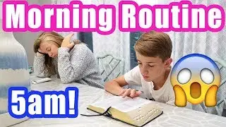 Back To School Early Morning Routine!!  Waking up at 5am as a family w/ our Exchange Student GRWM
