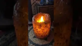 Moving Flame Pillar, Hand Dipped Silicone