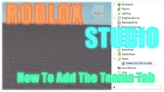 ROBLOX Studio - How to add the teams tab