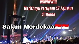 woww!!!! Meriahnya Perayaan17 Agustus 2024 di Monas,vidio maping plus konser musik#monas #hut79ri