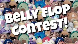 Belly flop challenge on Squishmallows!🤙😎🤩😜