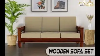 Stylish Teak Sofa with Cream Cushions🔥Best Wooden Sofa Sets🔥Best Sofa for Living Room
