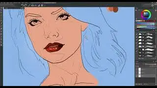 Lasso tool technique Supergirl in Paintstorm