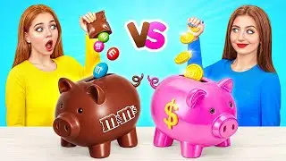 Real Food vs Chocolate Food Challenge | Funny Kitchen War by Choco DO